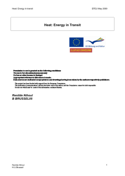 Heat: Energy in Transit