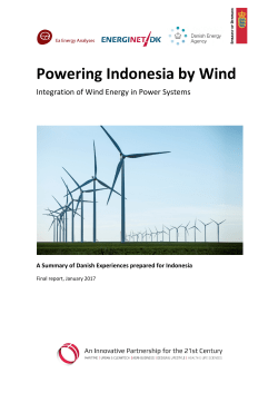 Powering Indonesia by Wind - Integration of Wind Energy in Power