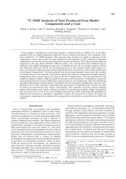 C NMR Analysis of Soot Produced from Model