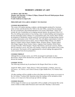 Syllabus - Department of Art History