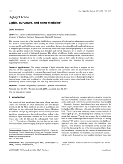 Lipids, curvature, and nanomedicine