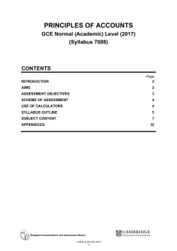 Principles of Accounts