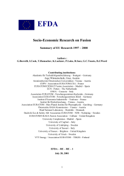 Socio-Economic Research on Fusion: Summary of EU Research