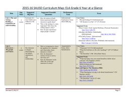 2015-16 SAUSD Curriculum Map - Santa Ana Unified School District