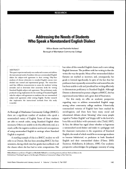 Laura`sPaper_StudentsWithNon-StandardDialects File