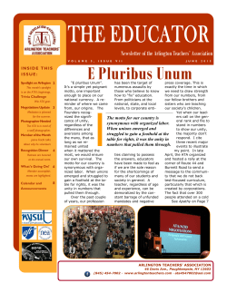 E Pluribus Unum - Arlington Teacher`s Association