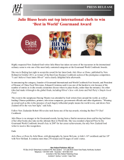 Julie Biuso beats out top international chefs to win `Best in World