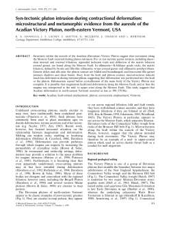 Syn-tectonic pluton intrusion during contractional deformation