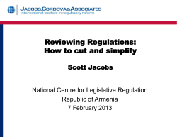 Reviewing Regulations: How to cut and simplify
