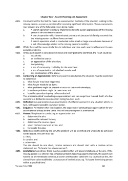Chapter 4: Search Planning and Assessment