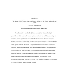 ABSTRACT The Gospel of Indifference: Rape as a Weapon of War