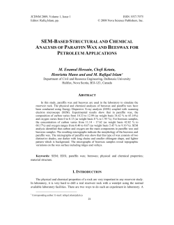 sem-based structural and chemical analysis of paraffin wax and