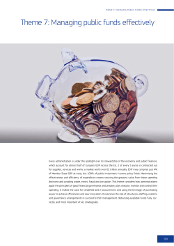 Theme 7: Managing public funds effectively