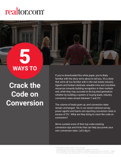 Crack the Code on Conversion