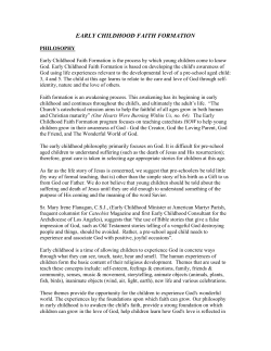 early childhood faith development