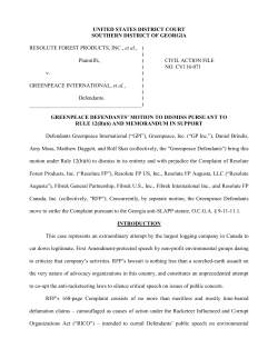 Greenpeace Motion to Dismiss (all plaintiffs but