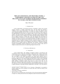 private conscience and the public purse: a comparison and