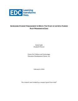 increasing student engagement in math: the study of an intel funded