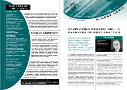 Developing Generic Skills: Examples of Best Practice