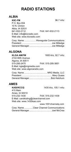 radio stations - Iowa Broadcasters Association