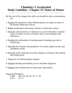 Chapter 13: States of Matter