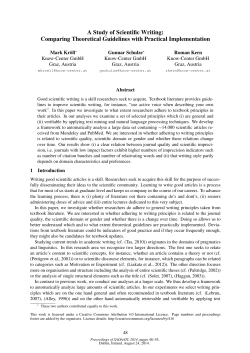 A Study of Scientific Writing: Comparing Theoretical Guidelines with