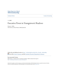 Executive Power in Youngstown`s Shadows