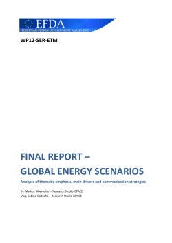 FINAL REPORT &ndash; GLOBAL ENERGY SCENARIOS