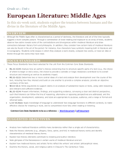 European Literature: Middle Ages