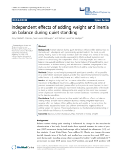 Independent effects of adding weight and inertia on balance during
