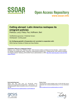 Calling abroad: Latin America reshapes its emigrant policies