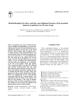 Hemiarthroplasty for three-and four-part displaced fractures of the