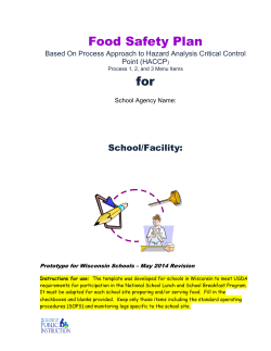 School Food Safety Plan