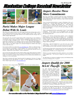 ManhattanCollegeBaseballNewsletter