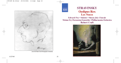 STRAVINSKY Oedipus Rex Les Noces
