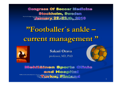 Footballer&acute;s ankle &ndash; current management