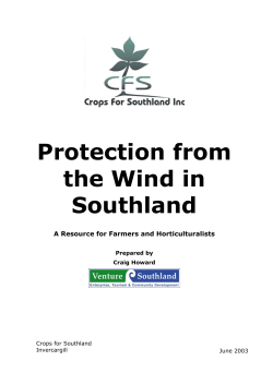 Protection from the Wind in Southland