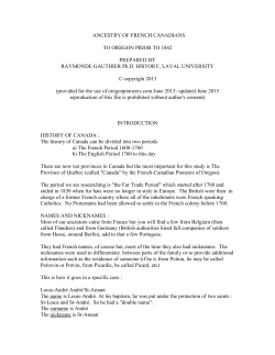 ancestry of french canadians