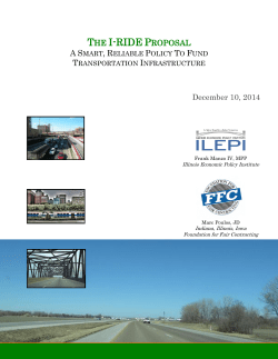 the i-ride proposal - Illinois Economic Policy Institute