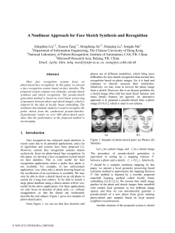 A Nonlinear Approach for Face Sketch Synthesis and
