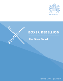 Background Guide: The Qing Court - North American Model United