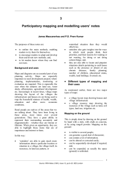 3 Participatory mapping and modelling users` notes