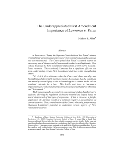 The Underappreciated First Amendment Importance