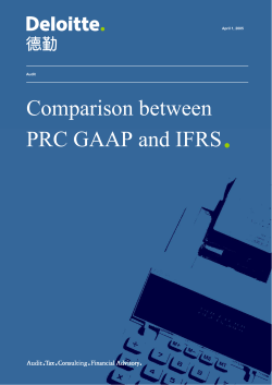 Comparison between PRC GAAP and IFRS