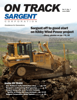 On Track Summer 2009 - Sargent Corporation