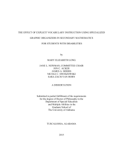 the effect of explicit vocabulary instruction using specialized graphic