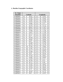 A. Baseline Geographic Coordinates B