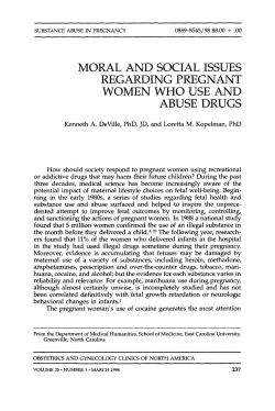 moral and social issues regarding pregnant women who use and