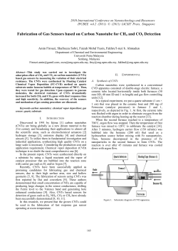 Fabrication of Gas Sensors based on Carbon Nanotube for CH4 and