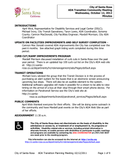 October 12, 2011 ADA Transition Planning